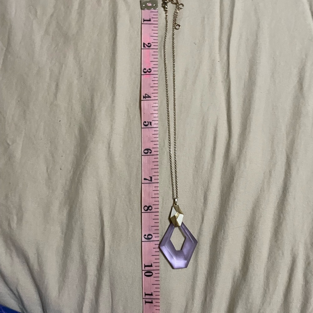 Alexis Bittar beautiful light purple lucite Necklace adjustable 16” to 19” - Picture 5 of 5